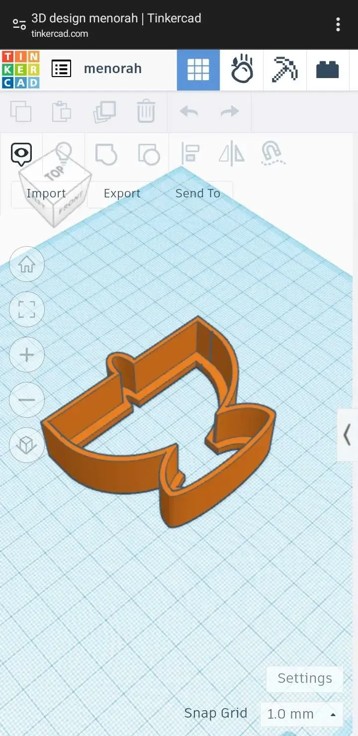 menorá biscoito cortador 3d modelos baixar crialidade nuvem 3D print model - Mito3D