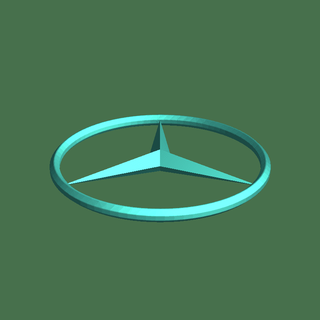 Mercedes logo 3d modeller indir Creality bulut Araçlar 3d print model - Mito3D