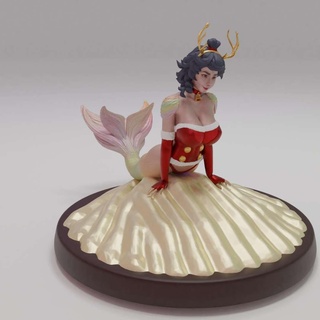 sereia menina Concha personagens 3d print model - Mito3D