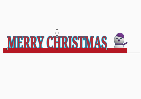 merry christmas + snowman 3d models download creality cloud Others  3d print model - Mito3D