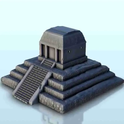 mesoamericano pirámide santuario 16 miniaturas warhamme 3d modelos descargar crealidad nube 3d print model - Mito3D