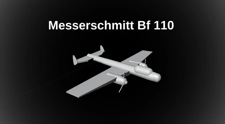 messerschmitt bf 110 3d modeller indir creality bulut 3d print model - Mito3D