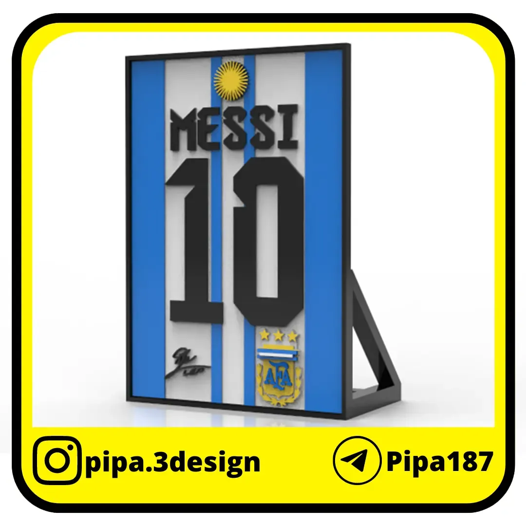 messi pintura 3d modelos descargar crealidad nube 3D print model - Mito3D