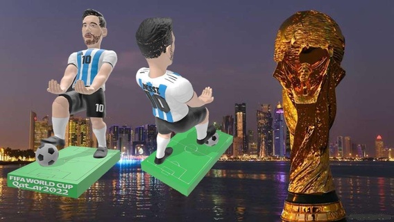 messi apoyo fifa mundo taza Katar 2022 argentina hombres 3d print model - Mito3D