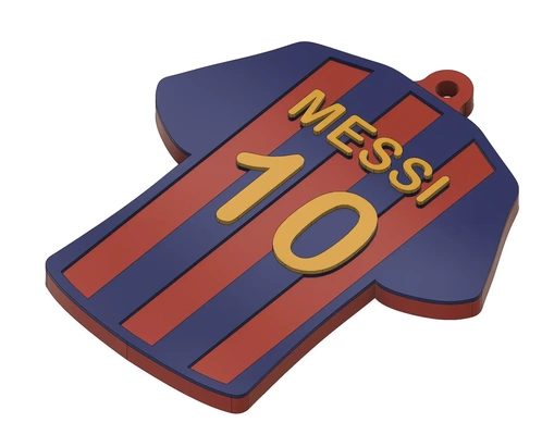 messi t shirt anahtarlık 3d modeller indir creality bulut 3d print model - Mito3D