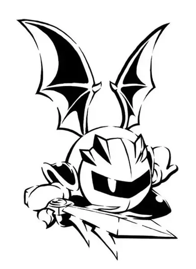 meta knight stencil 3d models download creality cloud 3d print model - Mito3D