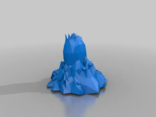 meteor terrain 3d modelle download realität wolke 3d print model - Mito3D