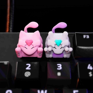 mew mewtwo love keycaps - mechanical keyboard Fictional Characters 3d print model - Mito3D