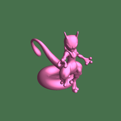 mewtwo 3d models download creality cloud characters 3d print model - Mito3D