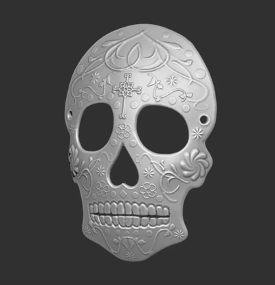 mexican skull 3d models download creality cloud 3d print model - Mito3D