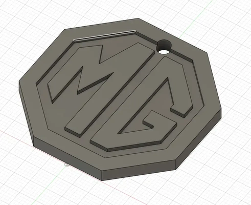 mg llavero logo 3d modelos descargar crealidad nube 3d print model - Mito3D