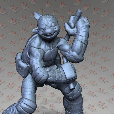 michelangelo tmnt 3d modelle download realität wolke 3d print model - Mito3D