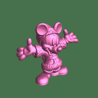 mickey 3d modelos baixar crialidade nuvem ficcional personagens 3d print model - Mito3D