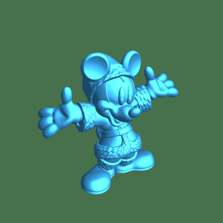mickey rato 3d modelos baixar crialidade nuvem ficcional personagens 3d print model - Mito3D