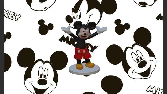 mickey ratón figurilla 3d modelos descargar crealidad nube 3d print model - Mito3D