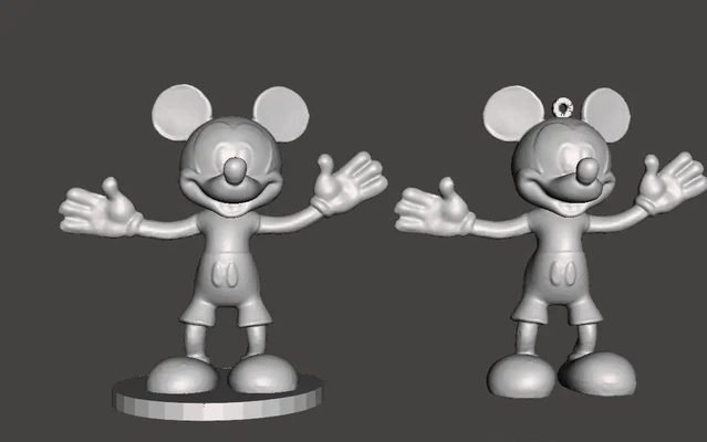 mickey mouse ornament 3d models download creality cloud kids 3d print model - Mito3D