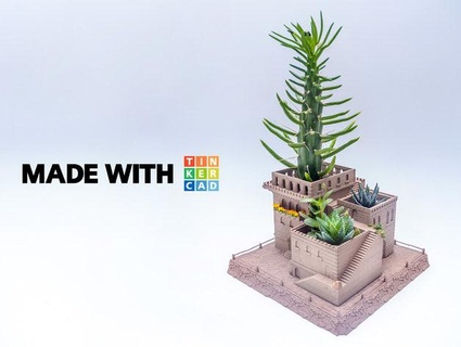 Oriental vilas plantador natureza plantas 3d print model - Mito3D
