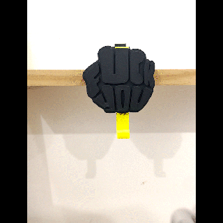 medio dedo llavero hogar casa decoración 3d print model - Mito3D