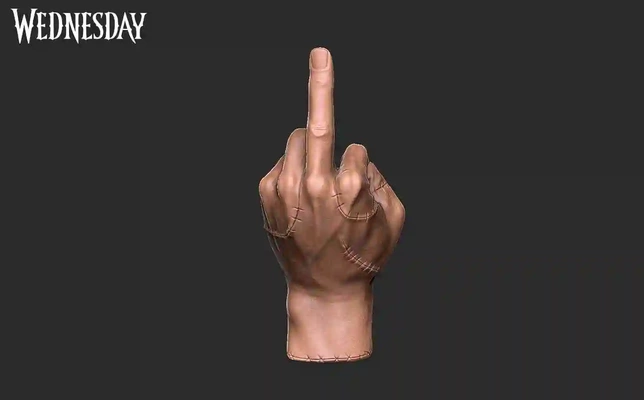 middlefinger - wednesday series 3d print model models download creality cloud fictional characters 3d print model - Mito3D