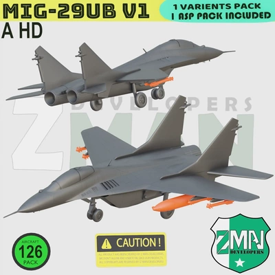 mig 29ub célibataire aspic style 3d modèles télécharger créalité nuage 3d print model - Mito3D