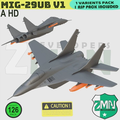 mig 29ub single asp style 3d modelle download realität wolke 3d print model - Mito3D