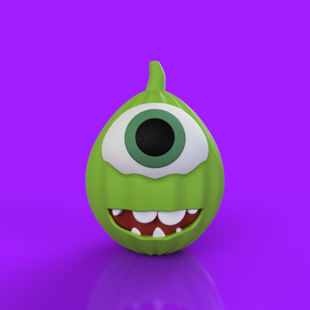 Miguel wazowski calabaza bricolaje diy 3D print model - Mito3D