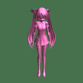 Miku fictif personnages 3d print model - Mito3D