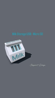 Lait espace rangement micro sd usb gadgets électronique 3d print model - Mito3D