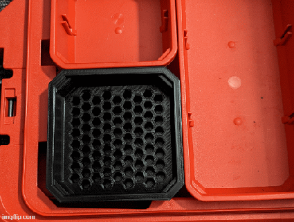 Milwaukee sığ çöp Kutusu altıgen Kulp destek paketleme araçlar 3d print model - Mito3D