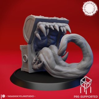 mimic - toothy tabletop miniature pre-supported Characters 3d print model - Mito3D