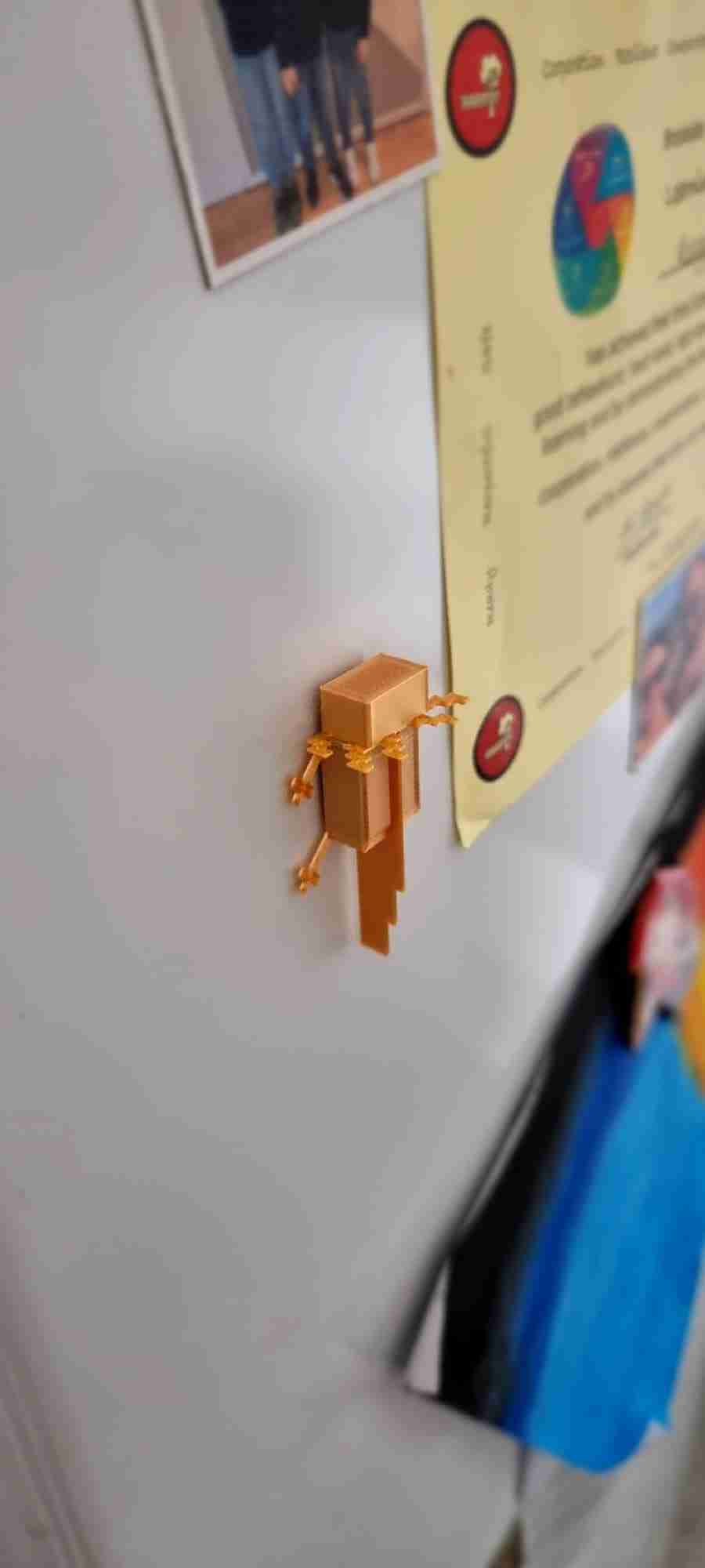 Minecraft axlotle frigo magnete immaginario personaggi 3D print model - Mito3D