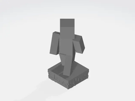 minecraft base miniatura 3d modelos baixar crialidade nuvem 3d print model - Mito3D