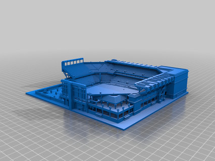 Minecraft beisebol estádio 3d modelos baixar crialidade nuvem 3d print model - Mito3D