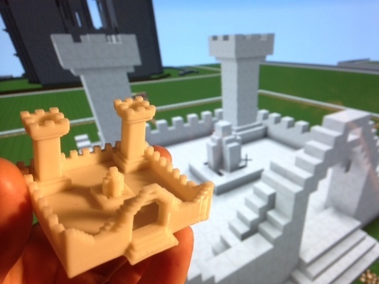 minecraft castelo 3d modelos baixar crialidade nuvem 3d print model - Mito3D