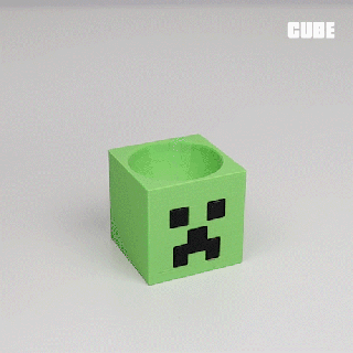 Minecraft sarmaşık Yumurta Fincan bardak kupalar 3d print model - Mito3D