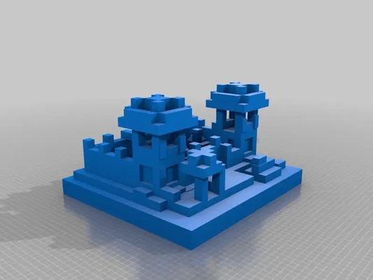 minecraft fortress 3d models download creality cloud 3d print model - Mito3D