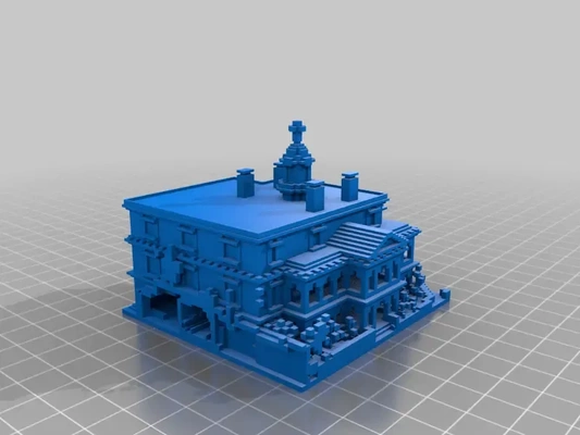 minecraft haunted house 3d models download creality cloud 3d print model - Mito3D