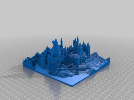 minecraft hogwarts hochschule 3d modelle download realität wolke 3d print model - Mito3D