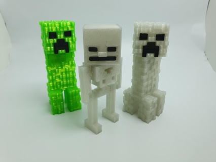 minecraft inspired skeleton Toys & Games 3d print model - Mito3D