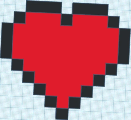 minecraft pixel heart cheap 3d models download creality cloud 3d print model - Mito3D