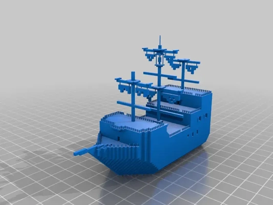 minecraft ship 3d models download creality cloud 3d print model - Mito3D