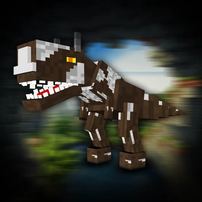 minecraft stein dinosaurier 3d modelle download realität wolke 3d print model - Mito3D