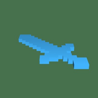 Minecraft Schwert 3d Modelle download Realität Wolke Spielzeug Messer 3d print model - Mito3D