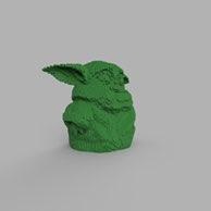 Minecraft yoda personnages 3d print model - Mito3D
