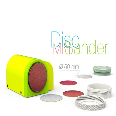 mini disk sander d50mm 3d modeller indir creality bulut 3d print model - Mito3D