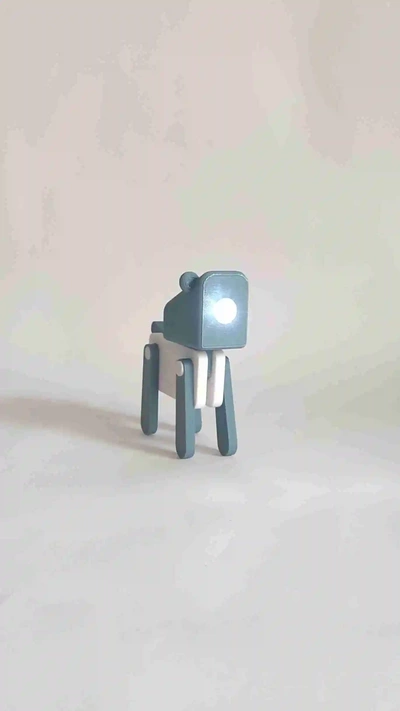 mini perro lámpara 3d modelos descargar crealidad nube encendiendo 3d print model - Mito3D