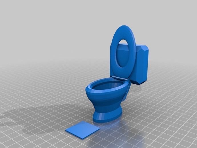 mini poupée toilette meubles 3D print model - Mito3D