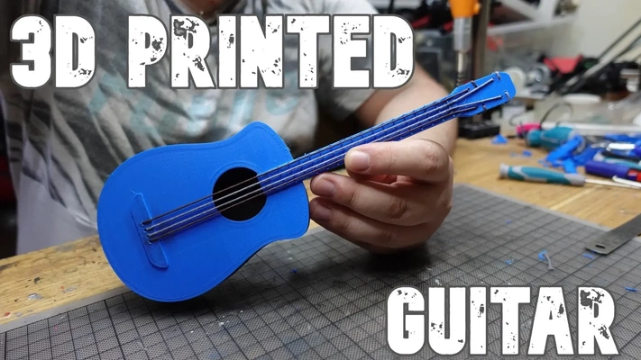 mini gitarre 3d modelle download realität wolke 3d print model - Mito3D