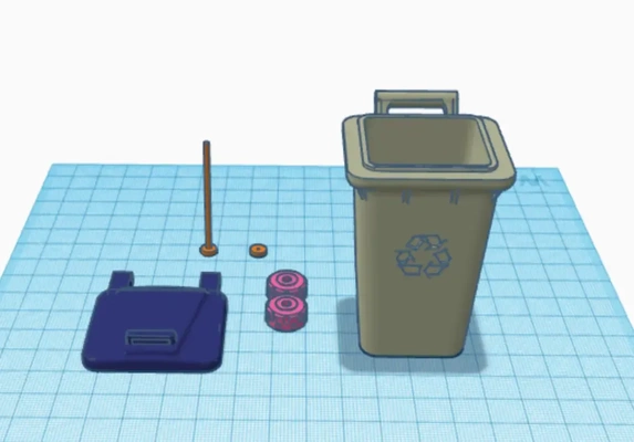 mini recycling bin 3d models download creality cloud 3d print model - Mito3D