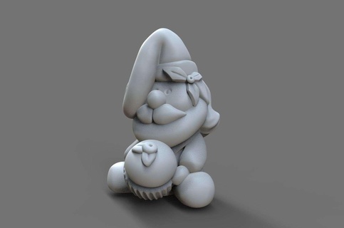 mini Noel Baba süs karakterler 3d print model - Mito3D